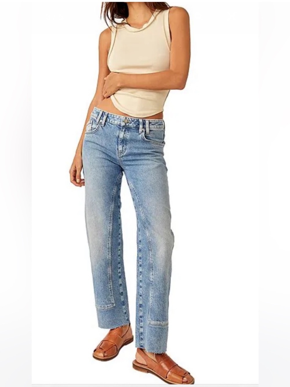 NWT🌷(28) Free People Risk Taker High Rise Straight Leg Jeans